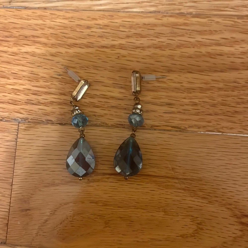Blue hanging earrings